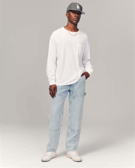 abercrombie loose workwear jeans